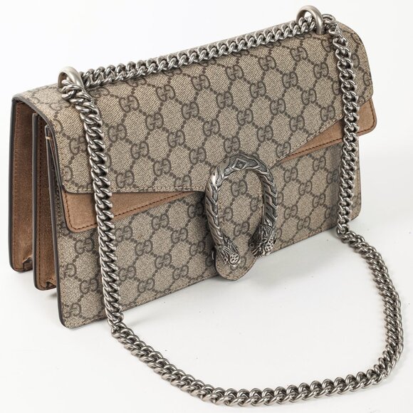 Gucci Dionysus Beige & Ebony GG Supreme Canvas Medium Shoulder Bag - Picture 6 of 13